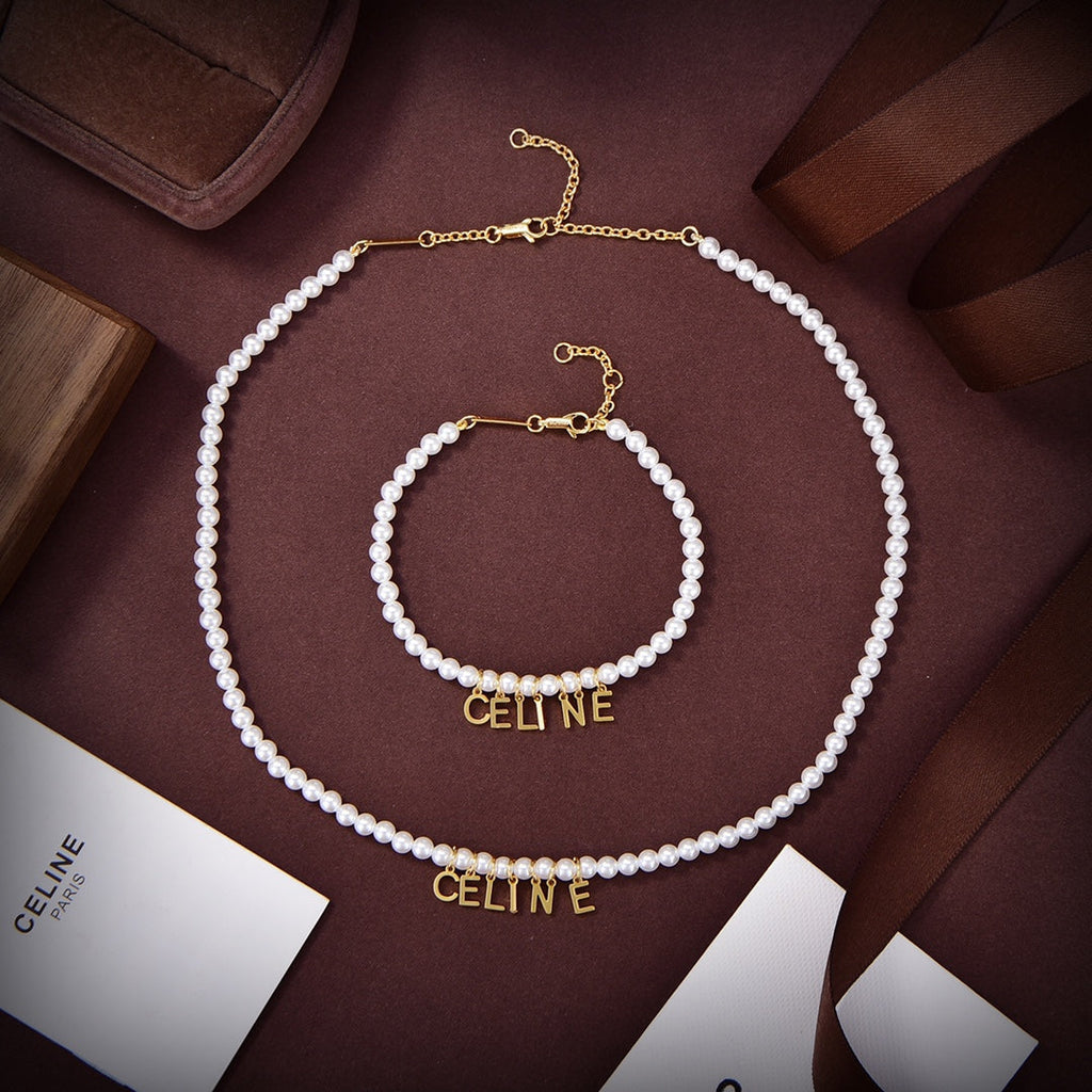 Celine Triomphe Paris Pearl Bracelet