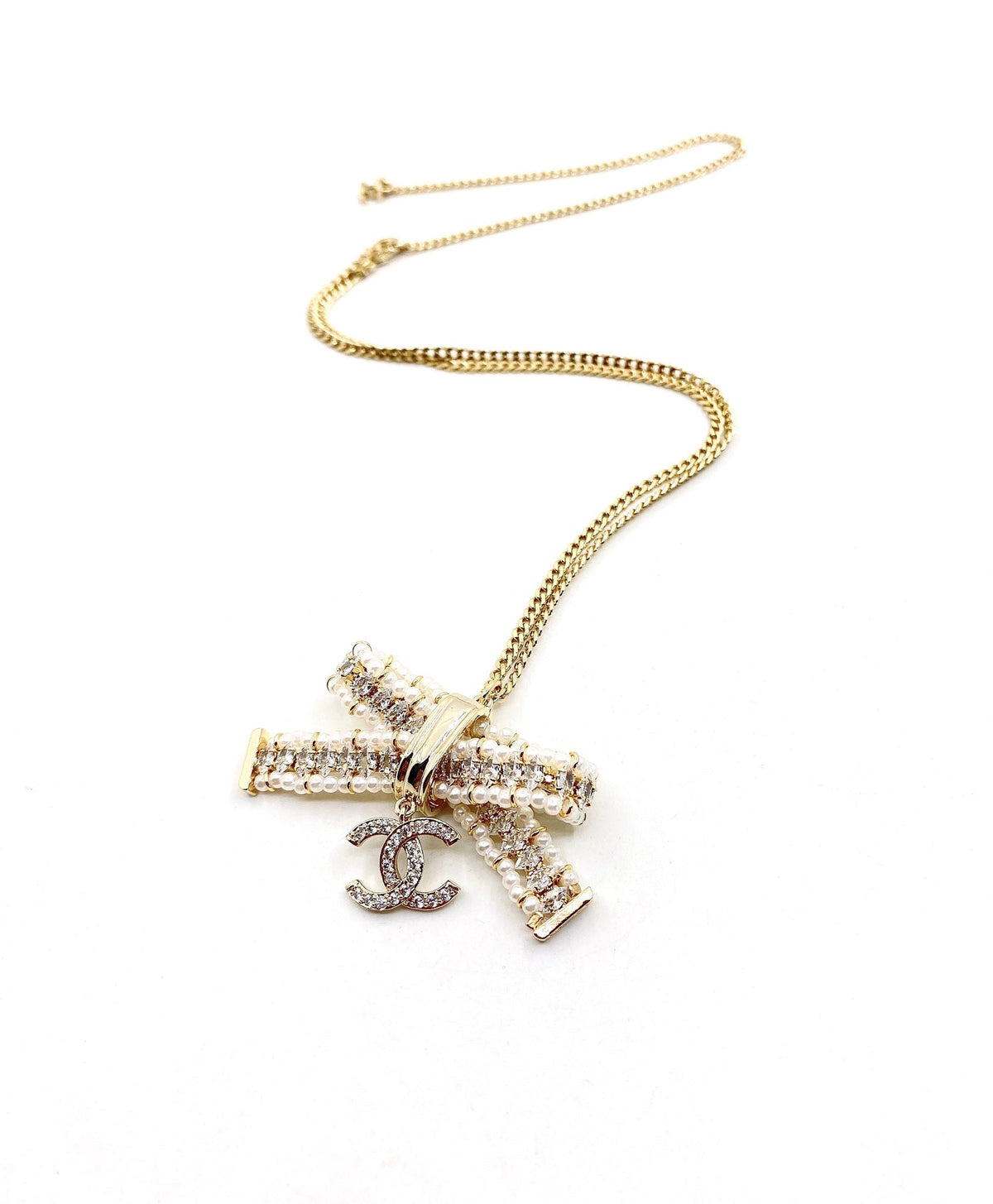 Chanel Bow Tie Necklace