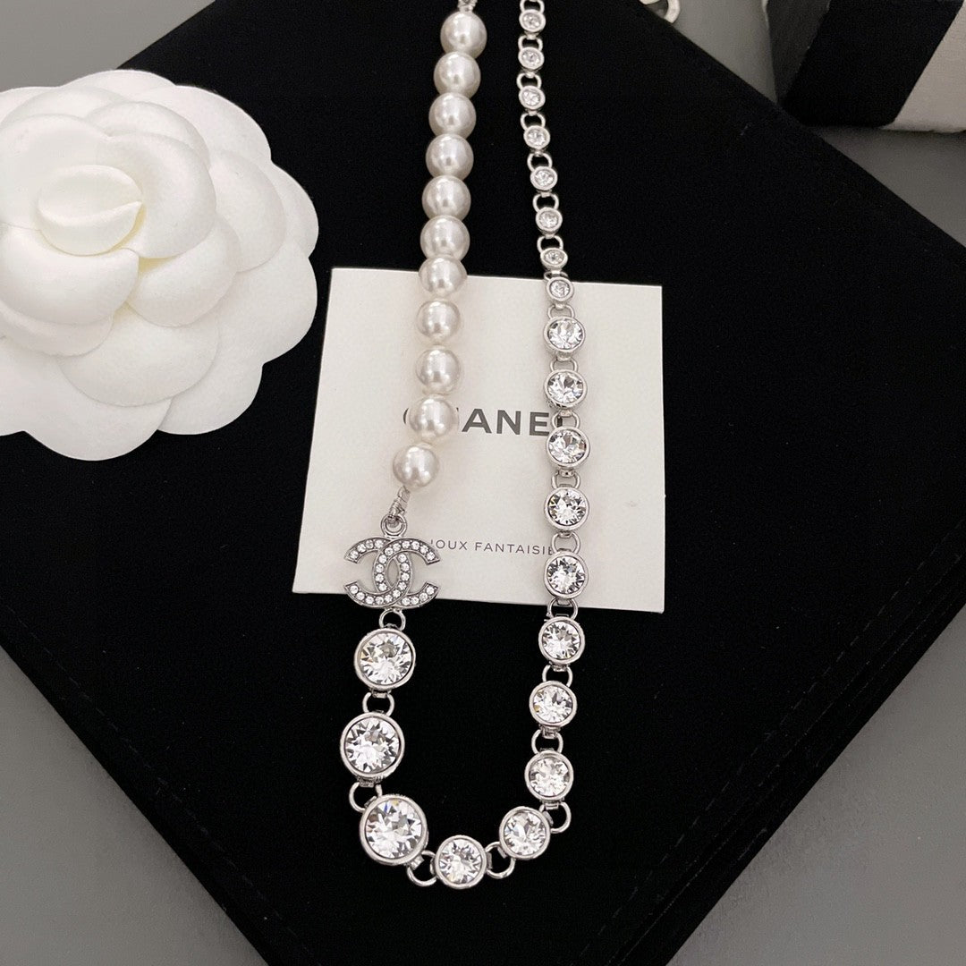 Chanel Pearls Crystal Necklace