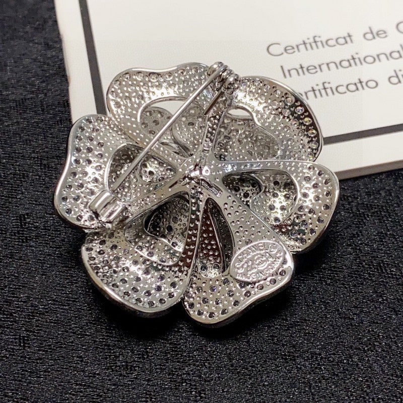 Chanel Full Diamond Camellia Brooch
