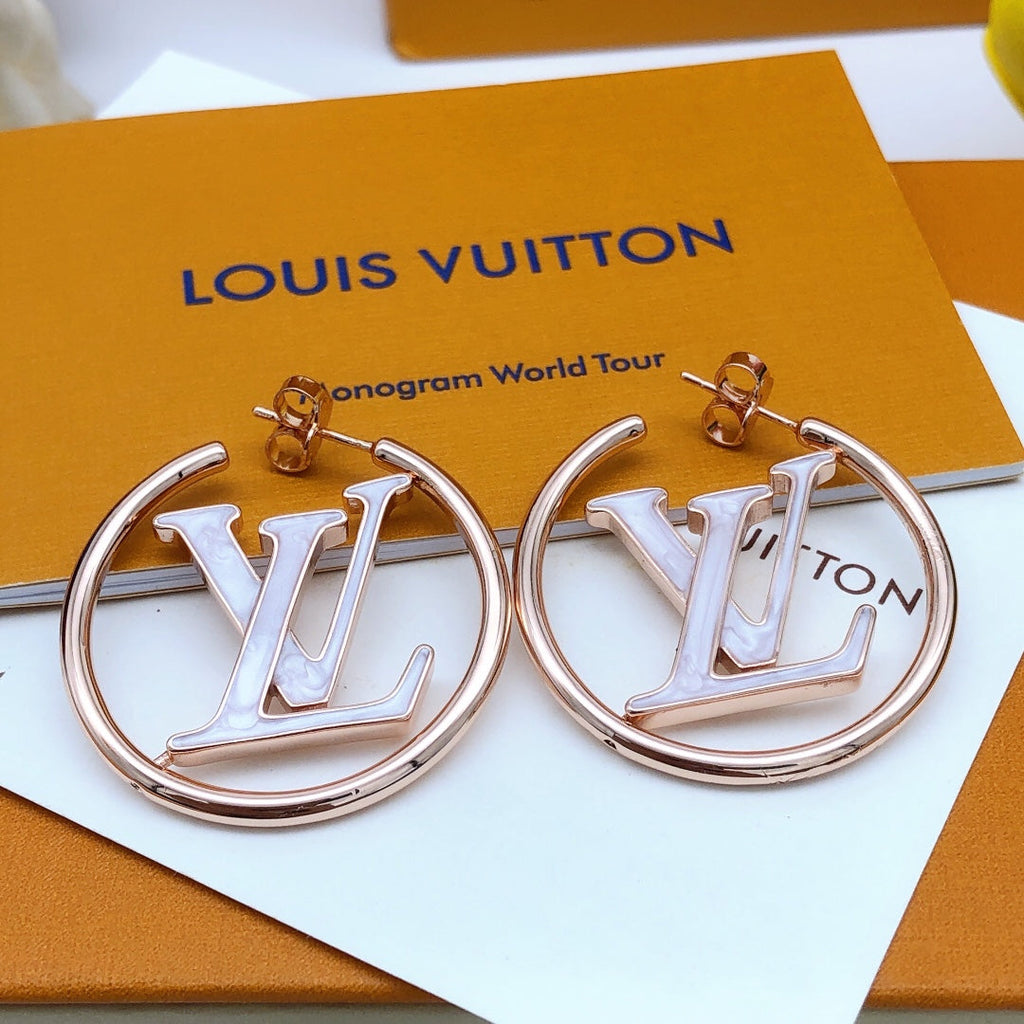 Louis Vuitton Louise Hoop Pearl Earrings - 18K Rose Gold