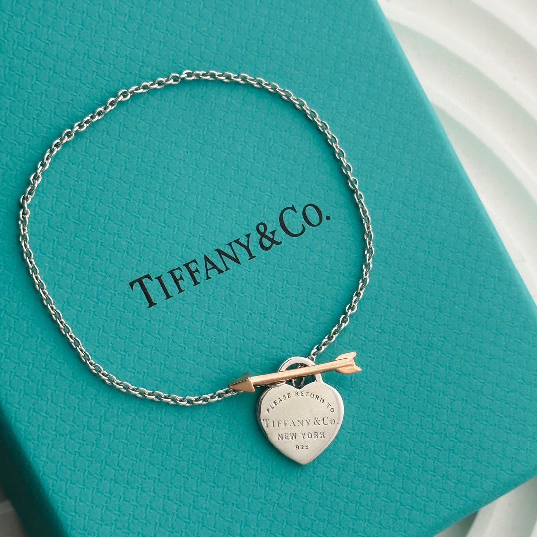 Return to Tiffany Lovestruck Heart Tag Bracelet - 18K White Gold