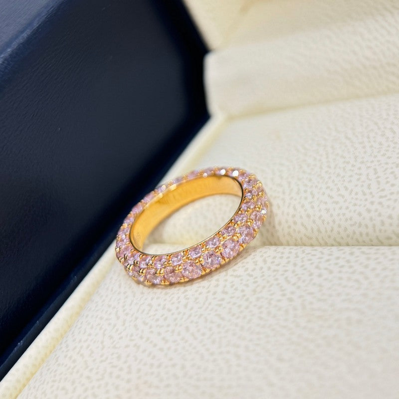 Tiffany Pink Crystal Ring - 18K Rose Gold