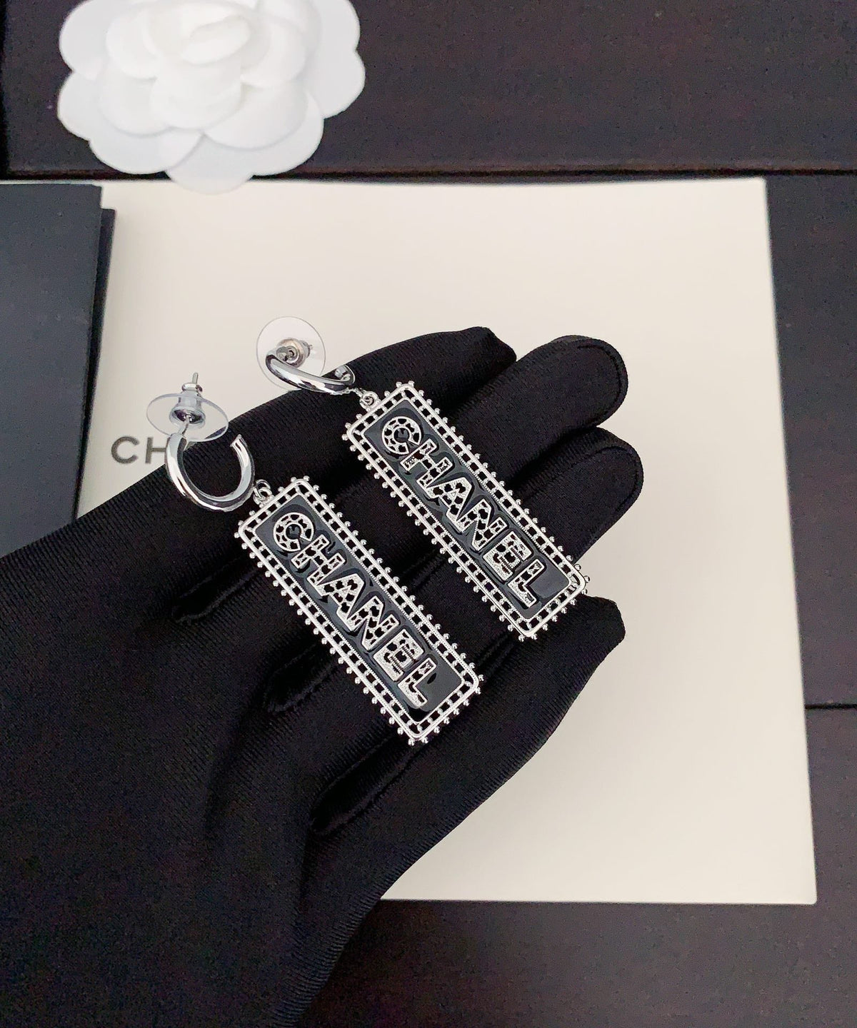 Chanel Typo Drop Earrings - 18K Gold