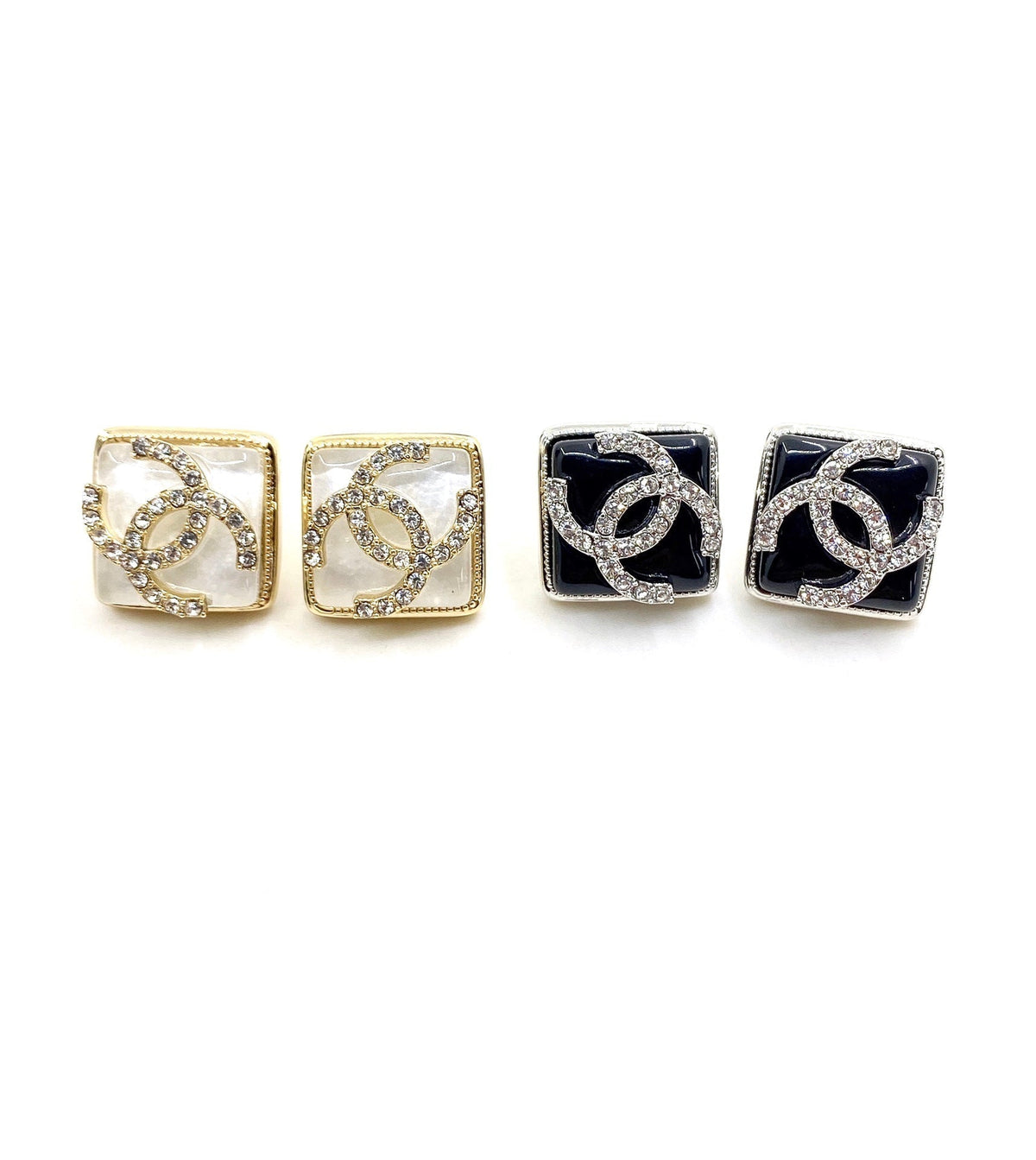 Chanel Square Earrings - 18K Yellow Gold