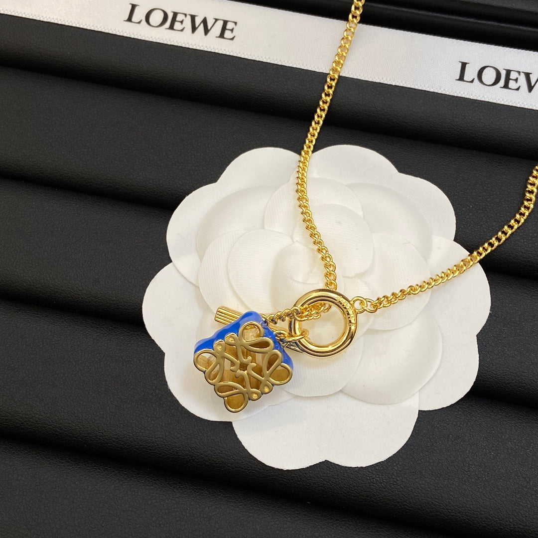 LOEWE Anagram Pendant Necklace