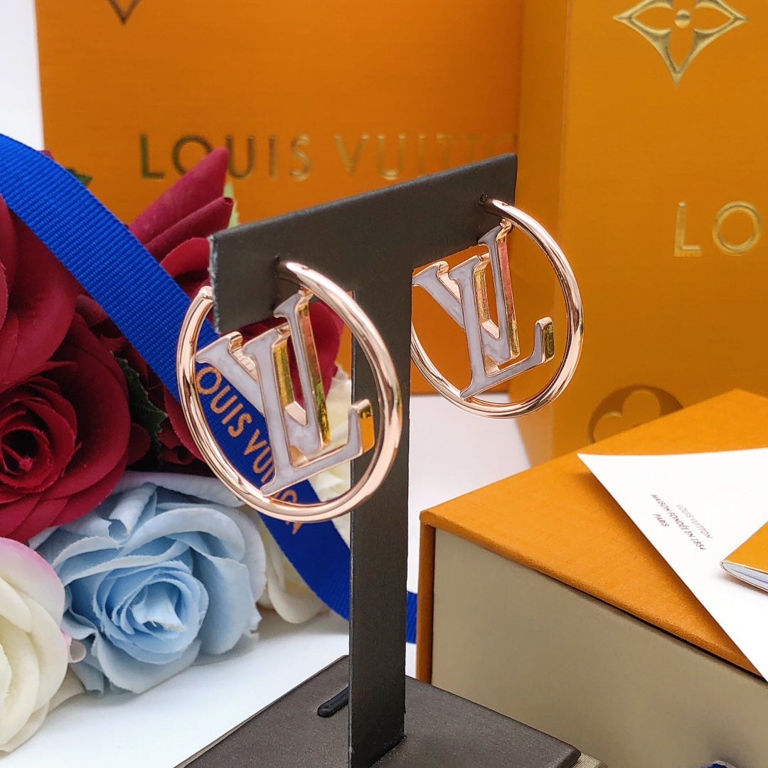 Louis Vuitton Louise Hoop Pearl Earrings - 18K Rose Gold