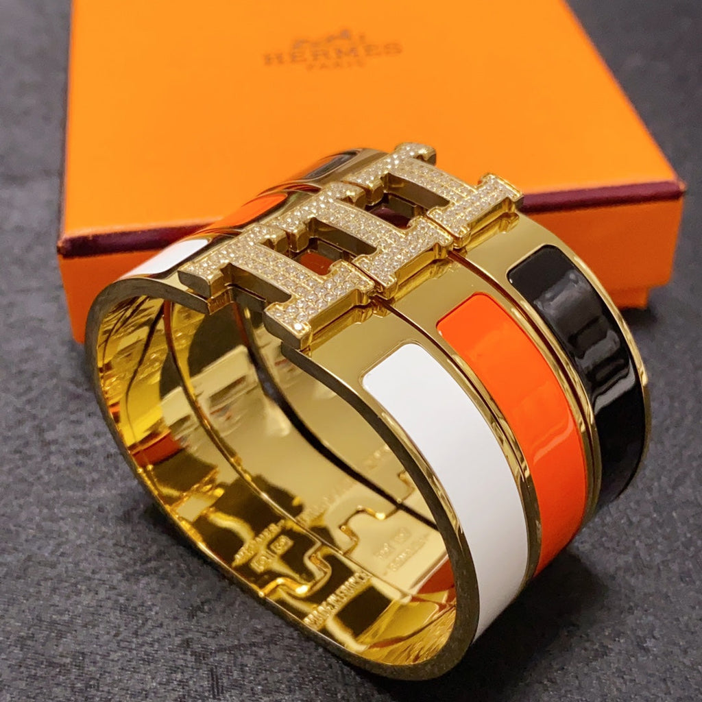 Hermes Clic H Moissanite Bracelet