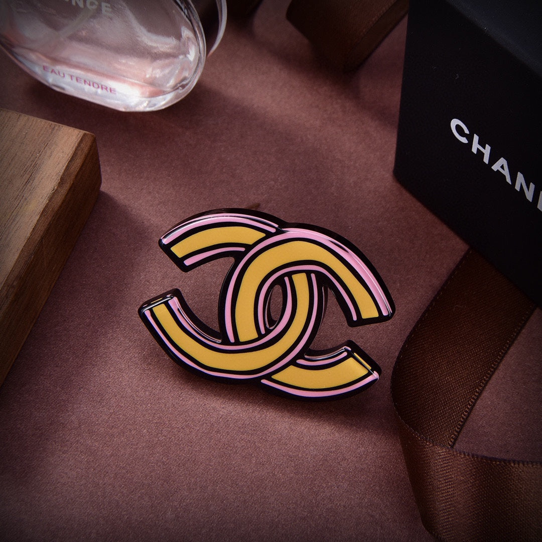 Chanel Yellow Brooch