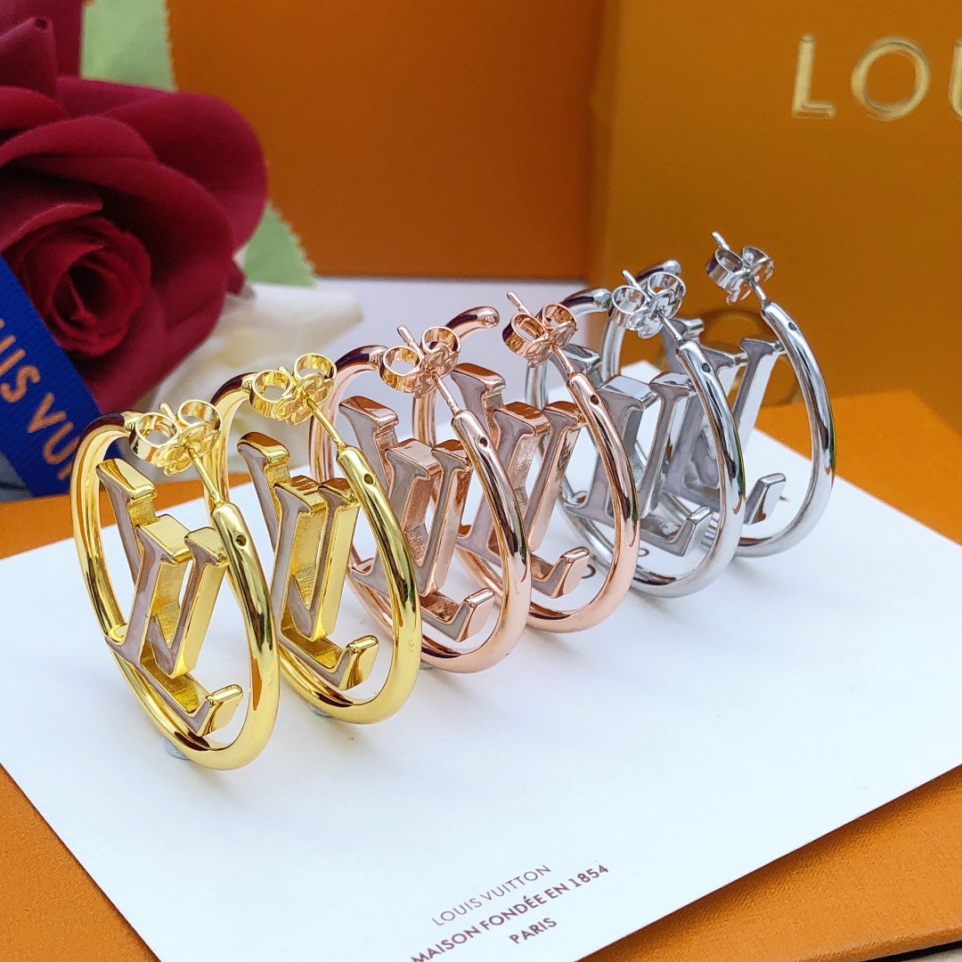 Louis Vuitton Louise Hoop Pearl Earrings - 18K Rose Gold