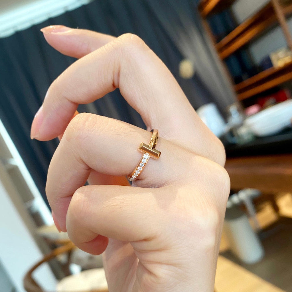 Tiffany T1 Moissanite Ring - 3.5 mm Width - 18K Gold