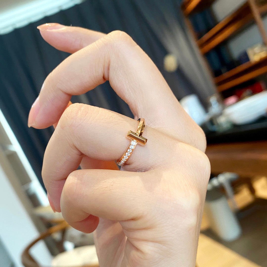 Tiffany T1 Moissanite Ring - 3.5 mm Width - 18K Gold