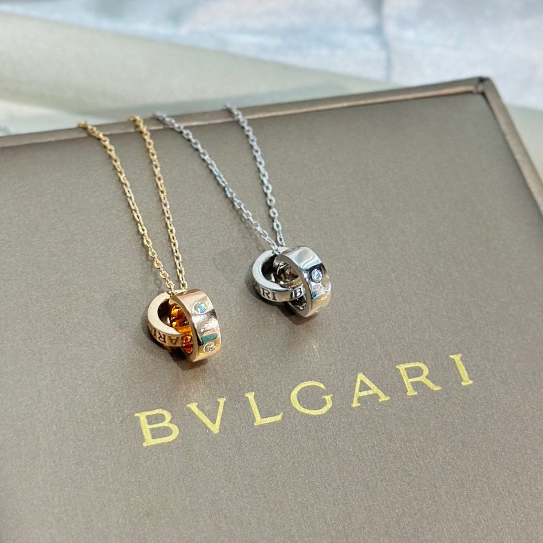 Bvlgari Two Rings Necklace - 18K Gold