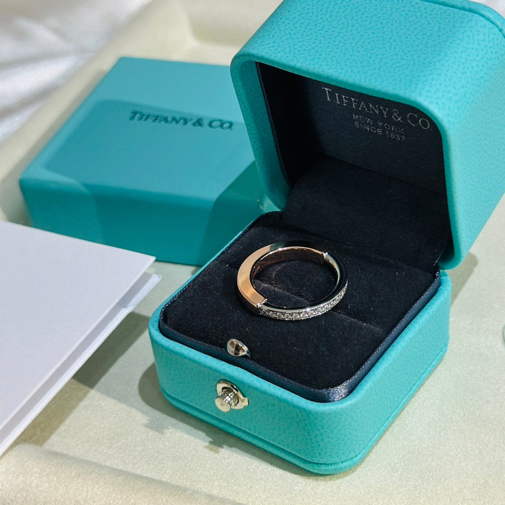 Tiffany Lock Moissanite Ring - 18K Yellow Gold