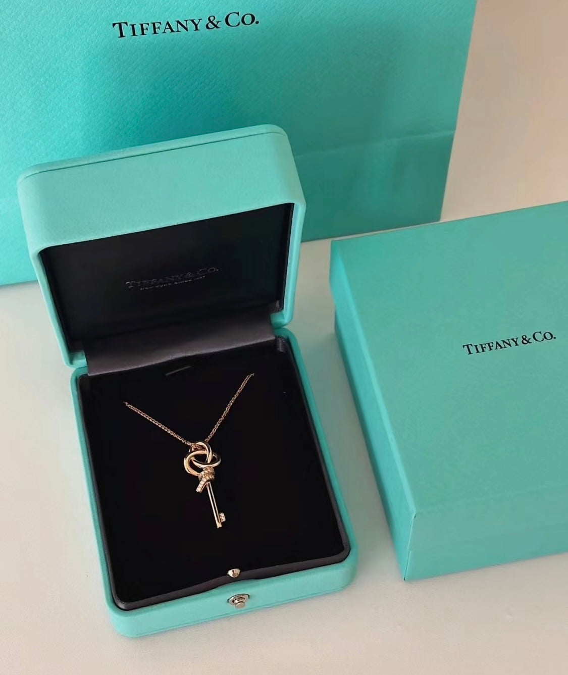 Tiffany Keys Woven Diamonds Medium Necklace
