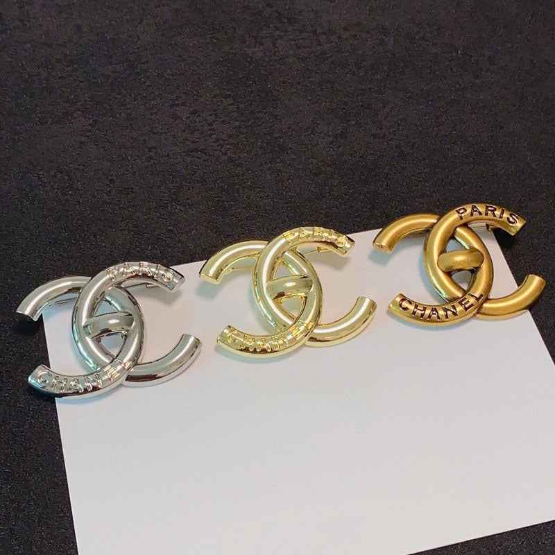 Chanel Paris Gold Brooch