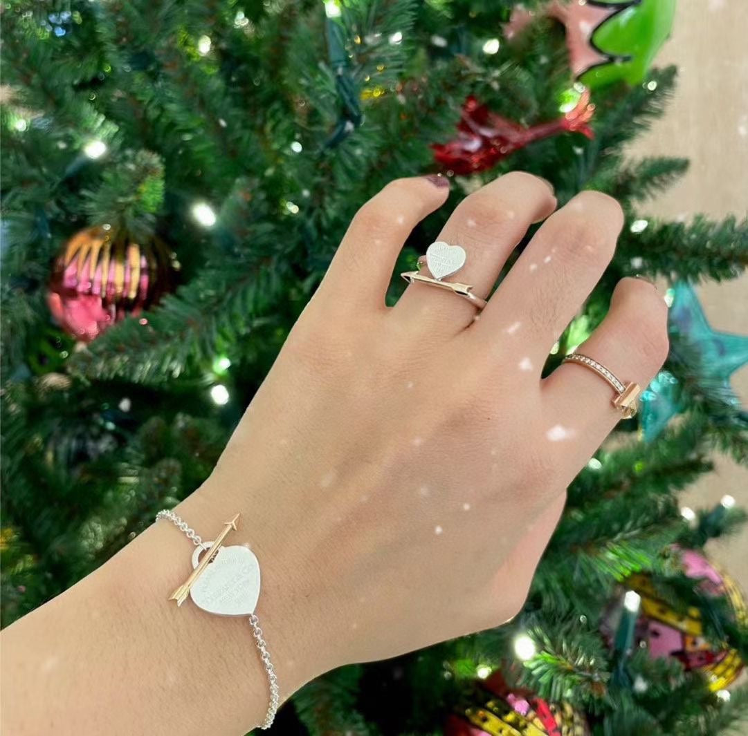 Return to Tiffany Lovestruck Heart Tag Ring - 18K Rose Gold