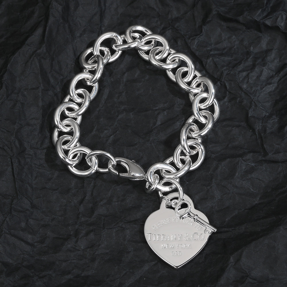 Tiffany Heart Tag Bracelet - 18K White Gold