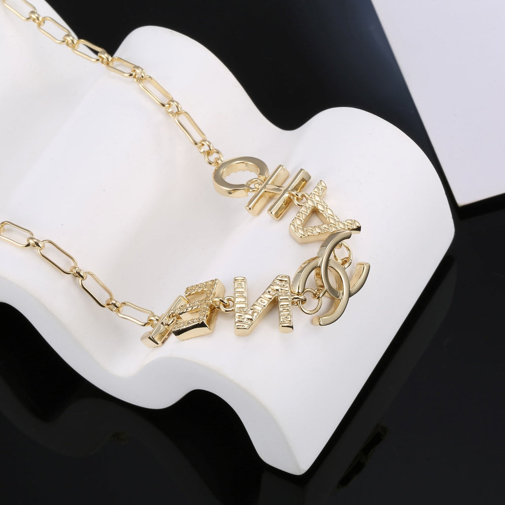 Chanel Script Chain Necklace