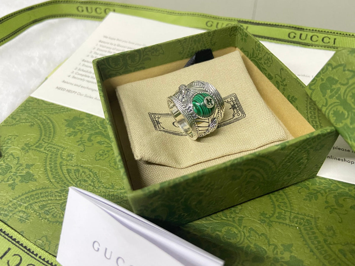 Gucci Double G Garden Snake Interlocking G Ring