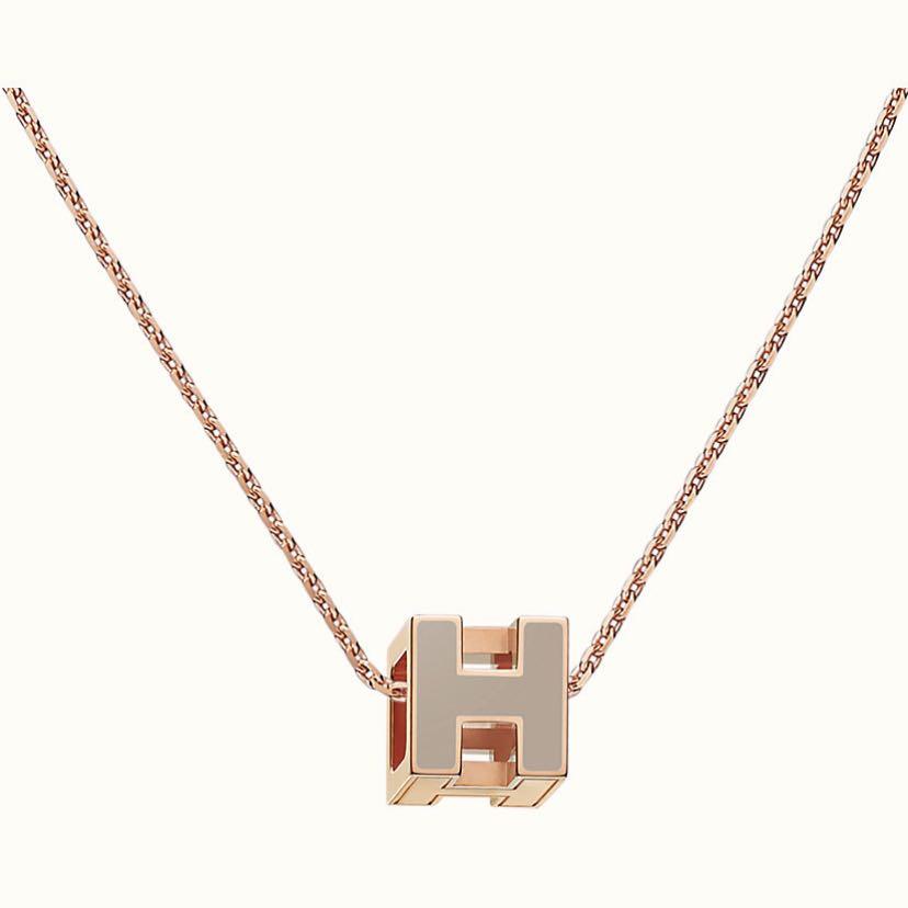 Hermes Cage D'H Grey Necklace