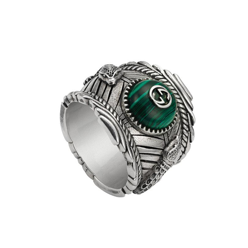Gucci Double G Garden Snake Interlocking G Ring