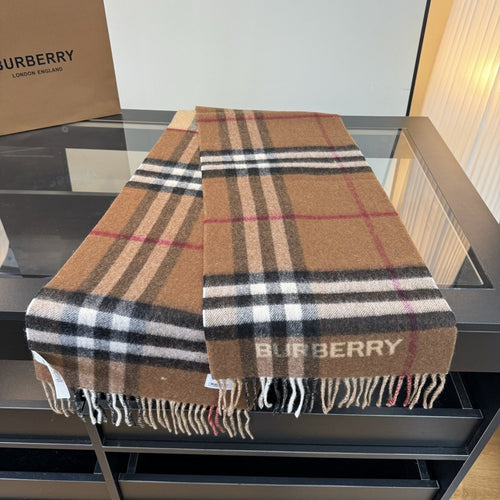 Burberry Fringed Plaid Scarf — hero